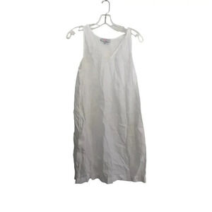 Michael Stars White V-Neck Mini Dress Size Small linen